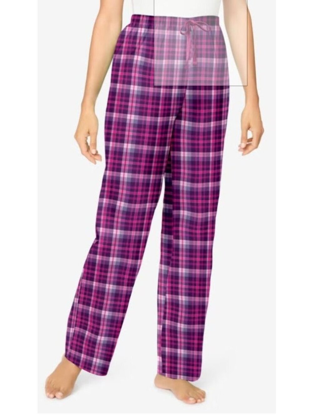 NWT Dreams & co Lounge Bed Pants elastic waist Purple Pink Sz 26/28 2x
